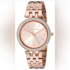 NWT Michael Kors Rose Gold Diamond Pave Watch